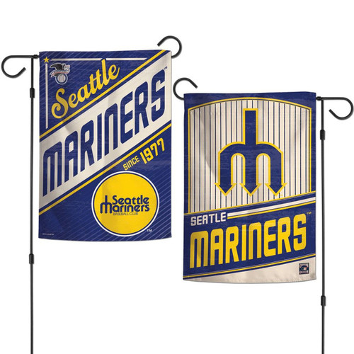 Seattle Mariners 12" x 18" Cooperstowm 2-Sided Garden Flag