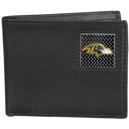 Baltimore Ravens Gridiron Leather Bi-fold Wallet Packaged in Gift Box