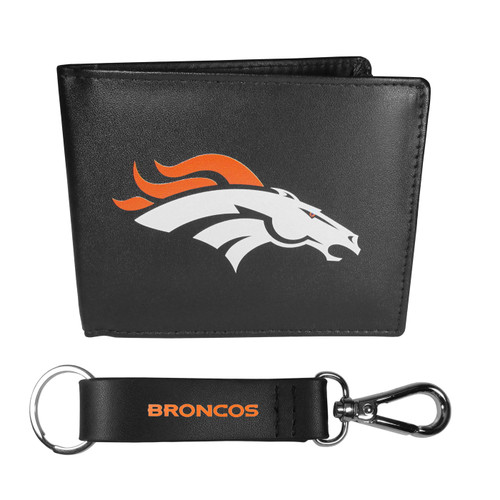 Denver Broncos Bi-fold Wallet & Strap Key Chain