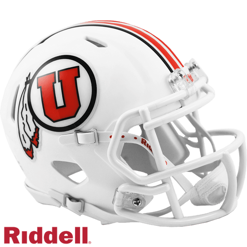 Utah Utes Riddell Collectible Mini Speed White Football Helmet