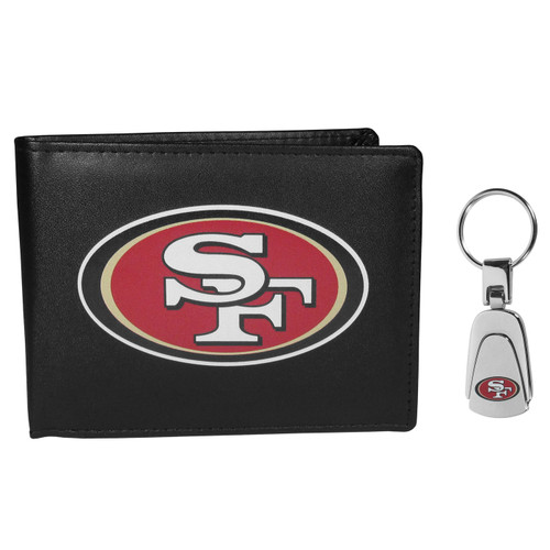 San Francisco 49ers Bi-fold Wallet & Steel Key Chain