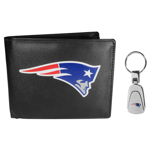 New England Patriots Bi-fold Wallet & Steel Key Chain