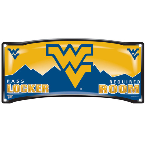 West Virginia Mountaineers Plastic Locker Room Style Sign