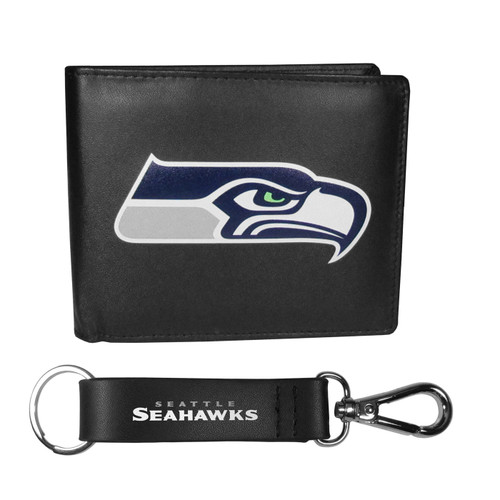 Seattle Seahawks Bi-fold Wallet & Strap Key Chain