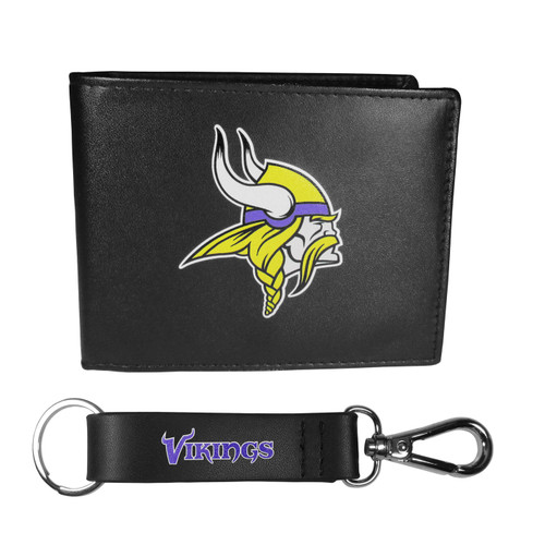 Minnesota Vikings Bi-fold Wallet & Strap Key Chain