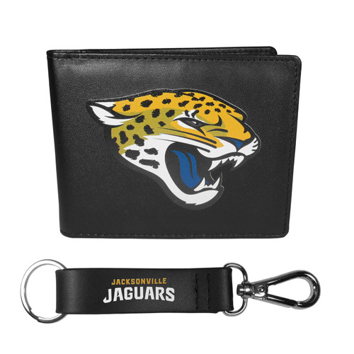 Jacksonville Jaguars Bi-fold Wallet & Strap Key Chain