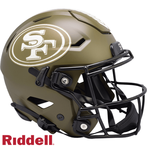 San Francisco 49ers Riddell Authentic Full Size SpeedFlex Salute To Service Football Helmet
