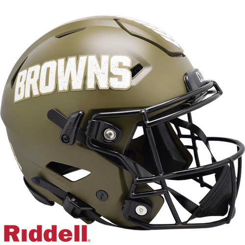 Cleveland Browns Riddell Authentic Full Size SpeedFlex Salute To Service Football Helmet