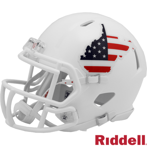 West Virginia Mountaineers Riddell Collectible Mini Speed Stars & Stripes Football Helmet