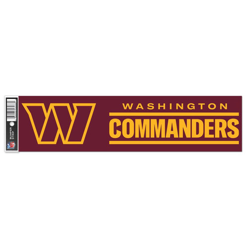 Washington Commanders 3" x 12" Bumper Decal