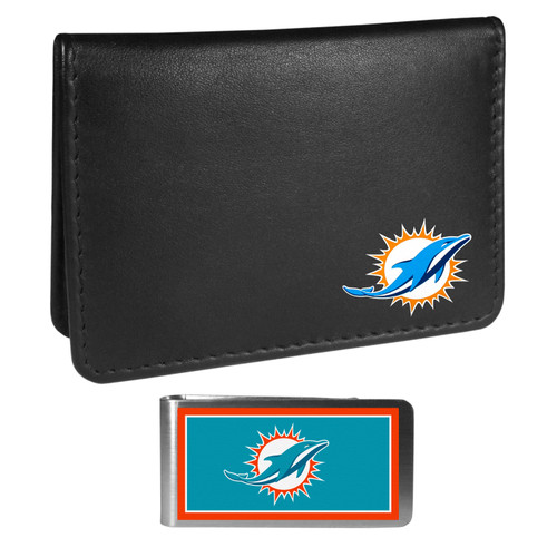 Miami Dolphins Weekend Bi-fold Wallet & Color Money Clip