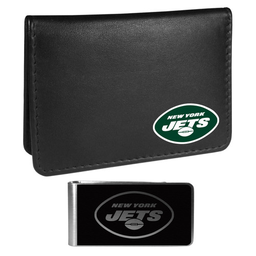 New York Jets Weekend Bi-fold Wallet & Black Money Clip