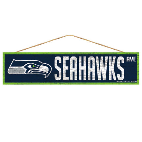 Seattle Seahawks Wood Avenue Sign