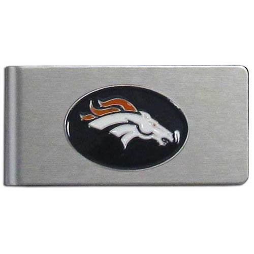 Denver Broncos Brushed Metal Money Clip
