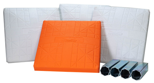Rogers Pro Style Baseball Base Set w/Orange Base (w/ Anchors)