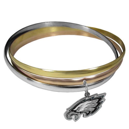 Philadelphia Eagles Tri-color Bangle Bracelet