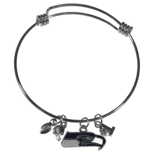 Seattle Seahawks Charm Bangle Bracelet