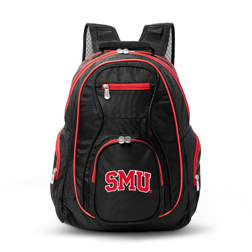 NCAA SMU Mustangs Colored Trim Premium Laptop Backpack