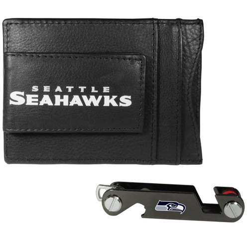 Seattle Seahawks Leather Cash & Cardholder & Key Organizer