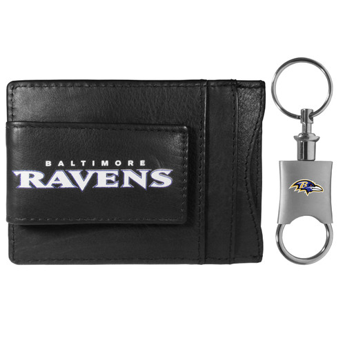 Baltimore Ravens Leather Cash & Cardholder & Valet Key Chain