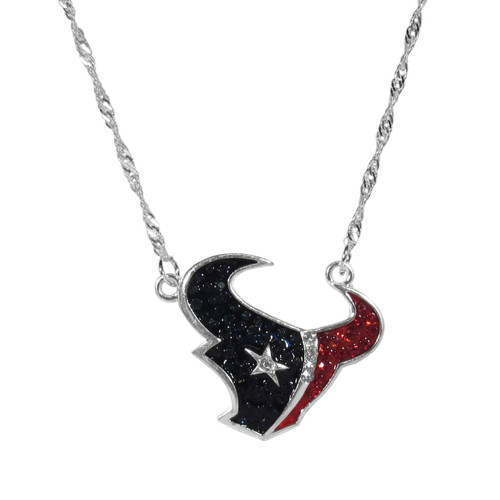 Houston Texans Crystal Logo Necklace