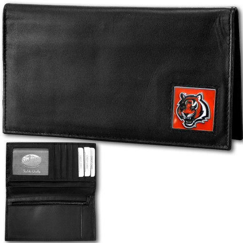 Cincinnati Bengals Deluxe Leather Checkbook Cover