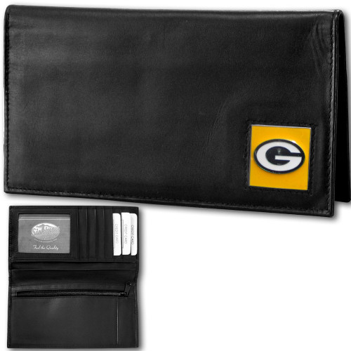 Green Bay Packers Deluxe Leather Checkbook Cover