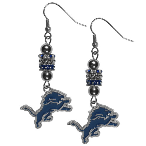 Detroit Lions Euro Bead Earrings