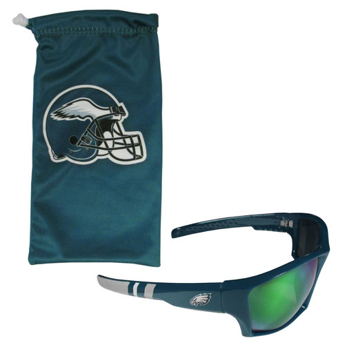 Philadelphia Eagles Edge Wrap Sunglass and Bag Set