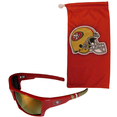 San Francisco 49Ers Edge Wrap Sunglass And Bag Set