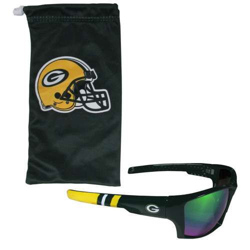 Green Bay Packers Edge Wrap Sunglass Bag Set