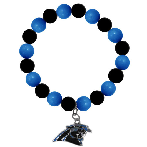 Carolina Panthers Fan Bead Bracelet