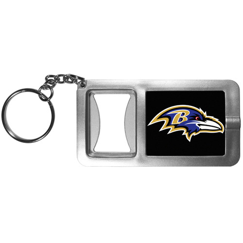 Baltimore Ravens Flashlight Key Chain with Bottle Opener