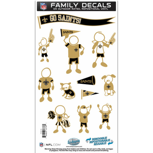 New Orleans Saints Medium Family Decal Set