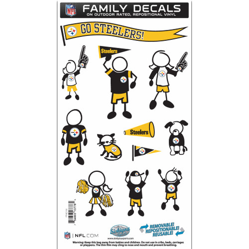 Pittsburgh Steelers Medium Family Decal Set