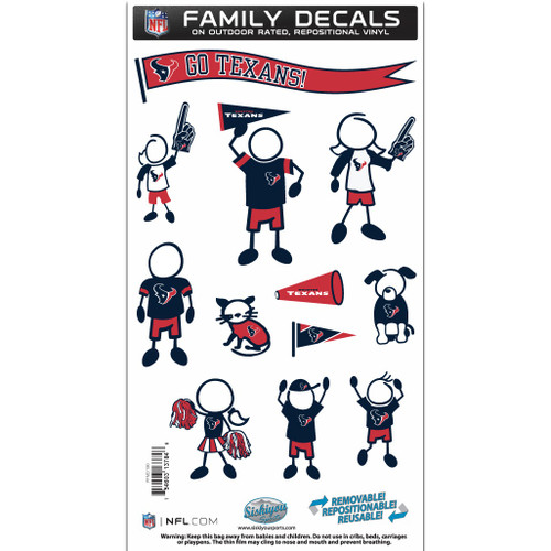 Houston Texans Medium Family Decal Set