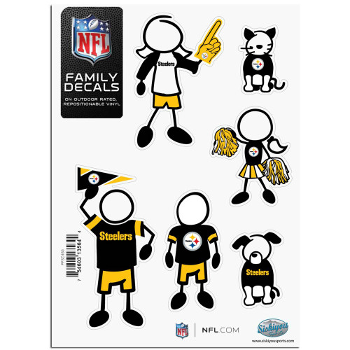 Pittsburgh Steelers Small Family Decal Set