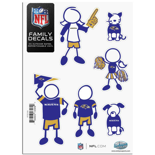 Baltimore Ravens Small Family Decal Set