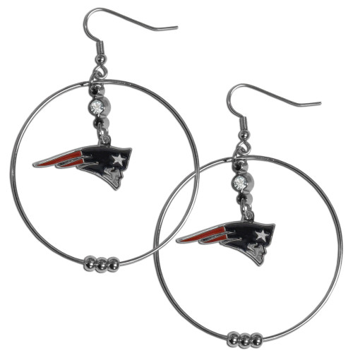 New England Patriots 2" Hoop Earrings