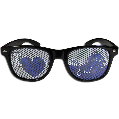 Detroit Lions Black I Heart Game Day Shades