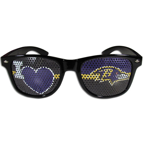 Baltimore Ravens Black I Heart Game Day Shades - Sports Unlimited