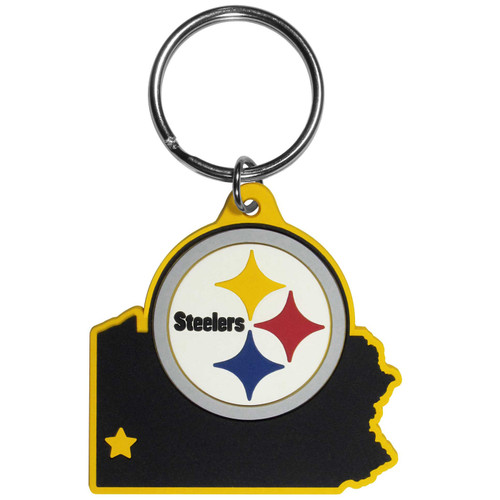 NFL Siskiyou Sports Fan Shop Pittsburgh Steelers Chrome Key Chain