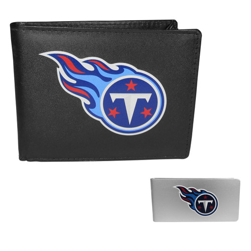 Tennessee Titans Leather Bi-fold Wallet & Money Clip