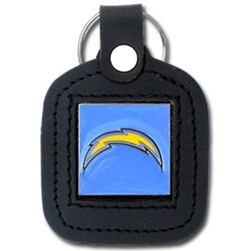 Los Angeles Chargers Square Leather Key Chain