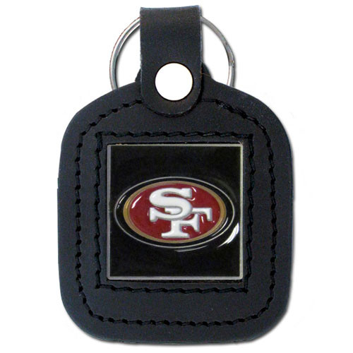 San Francisco 49ers Square Leather Key Chain