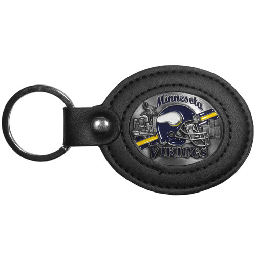 Minnesota Vikings Large Leather Key Chain