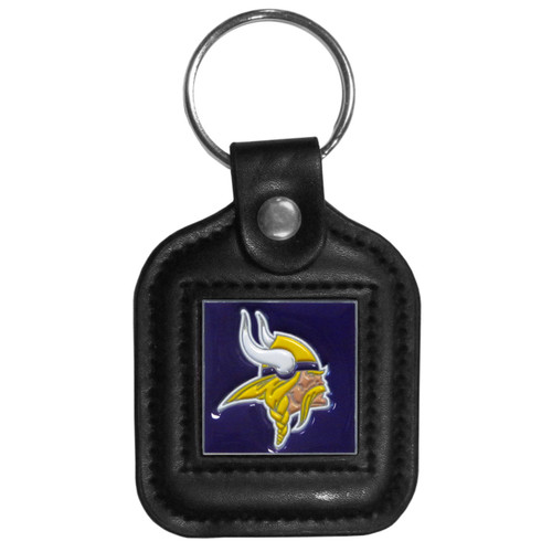 Minnesota Vikings Square Leather Key Chain
