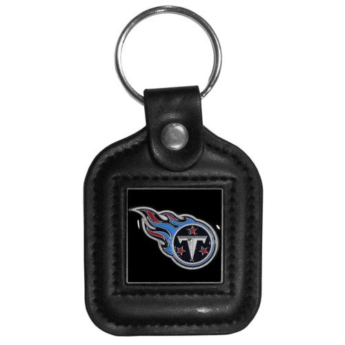 Tennessee Titans Square Leather Key Chain