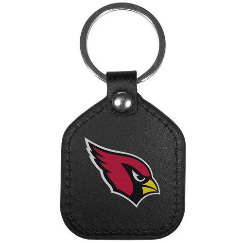 Arizona Cardinals Leather Square Key Chain
