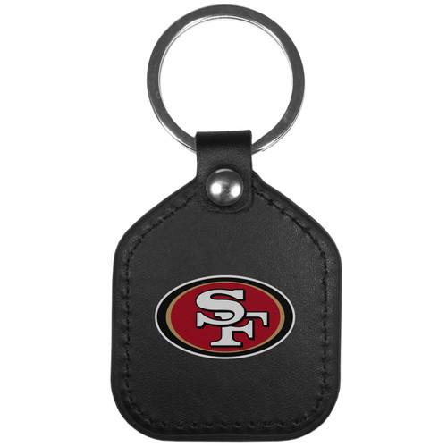 San Francisco 49ers Leather Square Key Chain